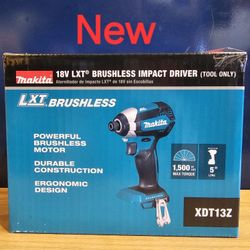 Makita
18V LXT Lithium-Ion Brushless 1/4 in. Cordless Variable Speed Impact Driver (Tool Only)