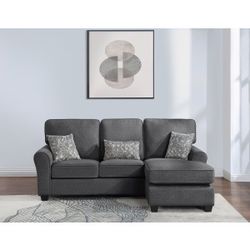 New Reversible Sectional.  Grey, Taupe, Brown.  84x61x35H.  Free Delivery!
