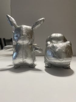 Pokemon Exclusive 8" Silver Pikachu & Bulbasaur