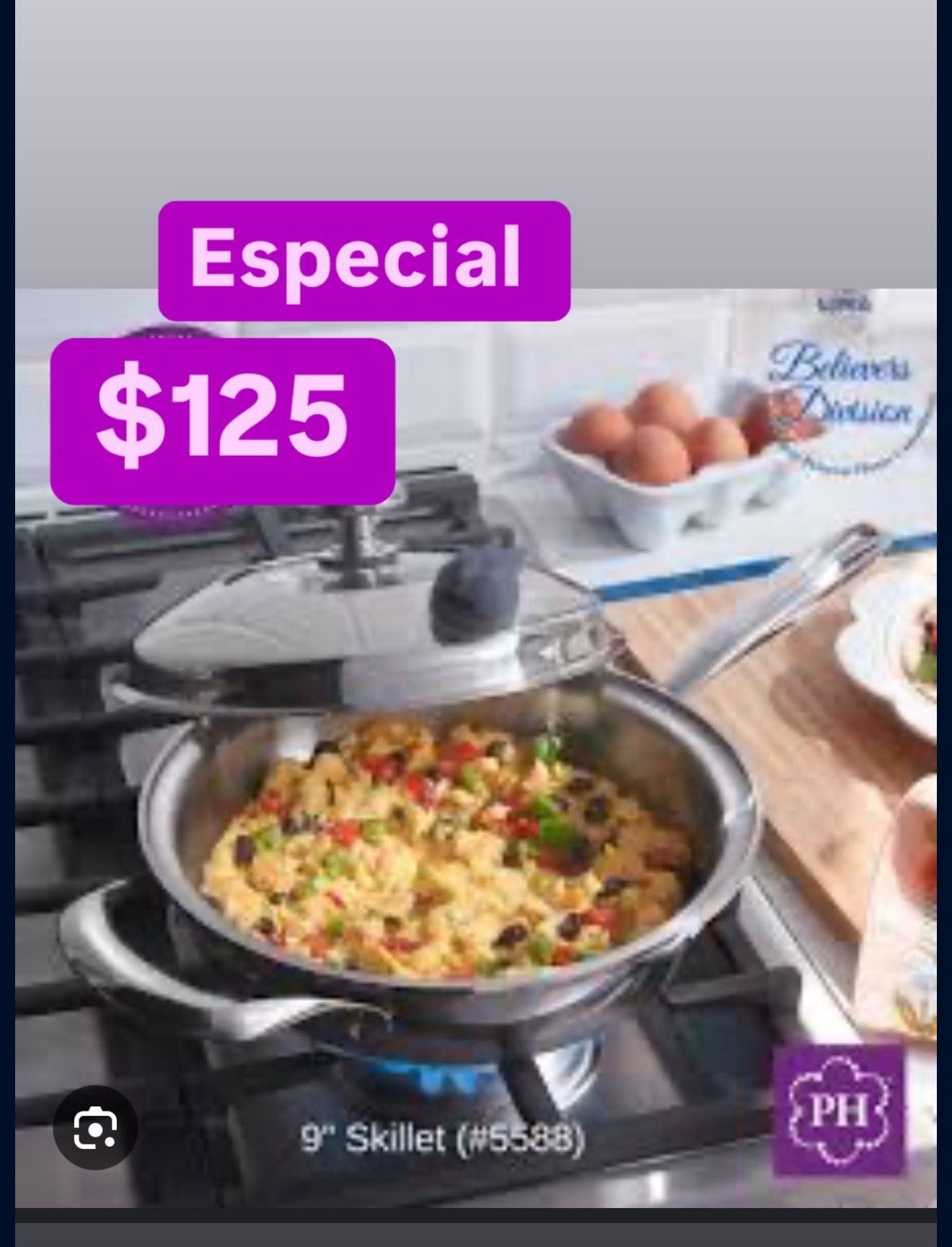 Sartencito 9” De La Vida Sana 5 Capas De Acero Inoxidable Princess House Ventas Finales 