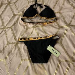 Off White Swim Suit Woman Size M