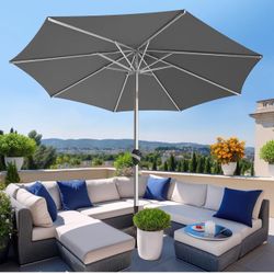 BLUU 10 FT Aluminum Outdoor Patio Umbrella