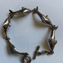 Sterling Silver Bracelet Dolphin Design
