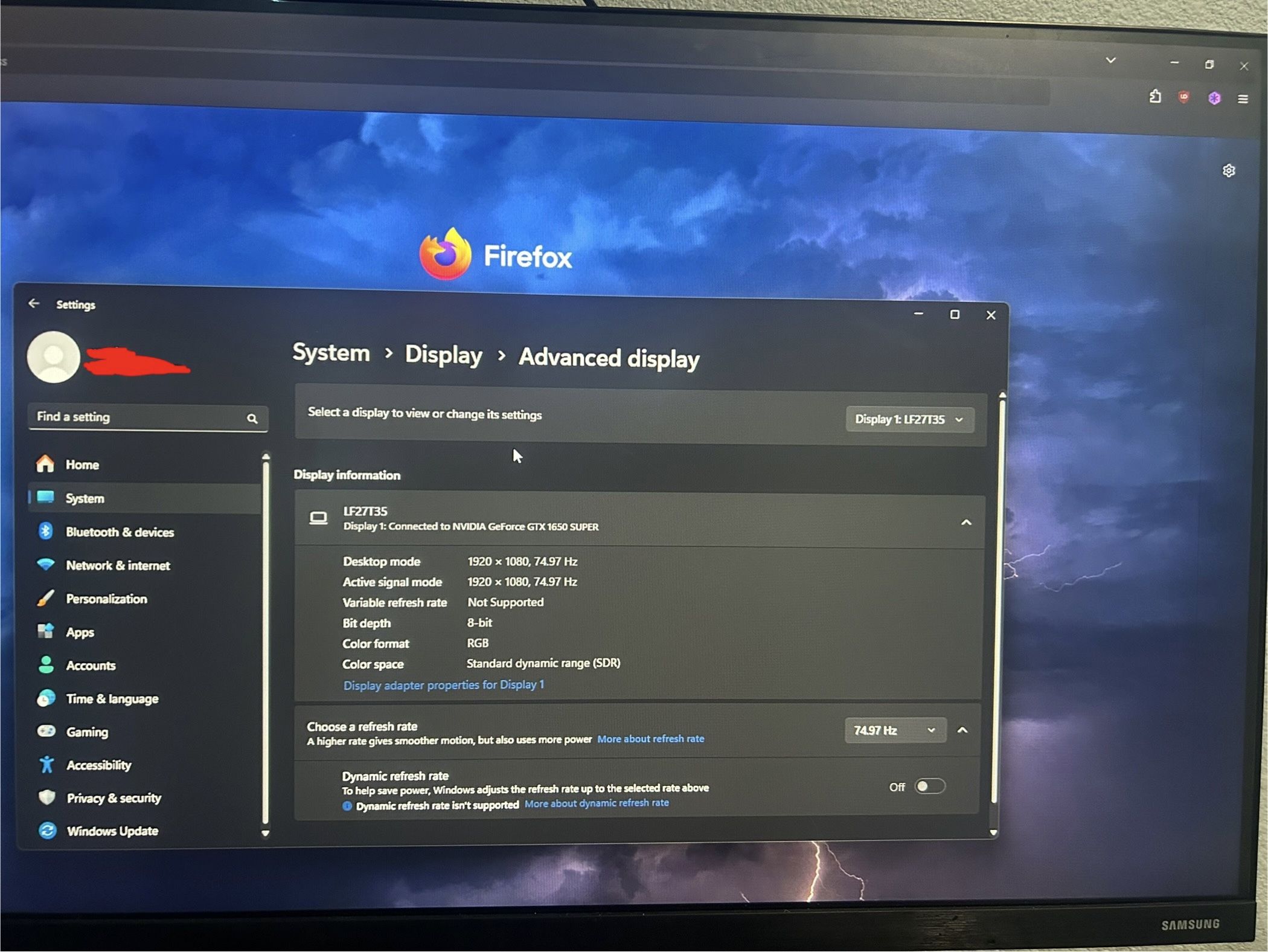 LF27T35 Samsung LED Monitor 75 Hz