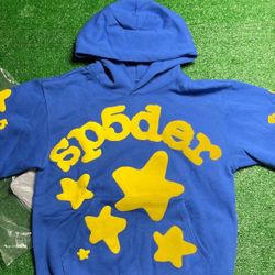 Blue &Yellow Beluga Spider Hoodie  