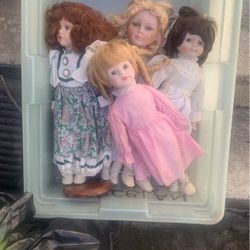 Porcelain dolls 18” Tall