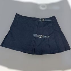 Brandy Melville Pleated Mini Skirt With Adjustable Buckles