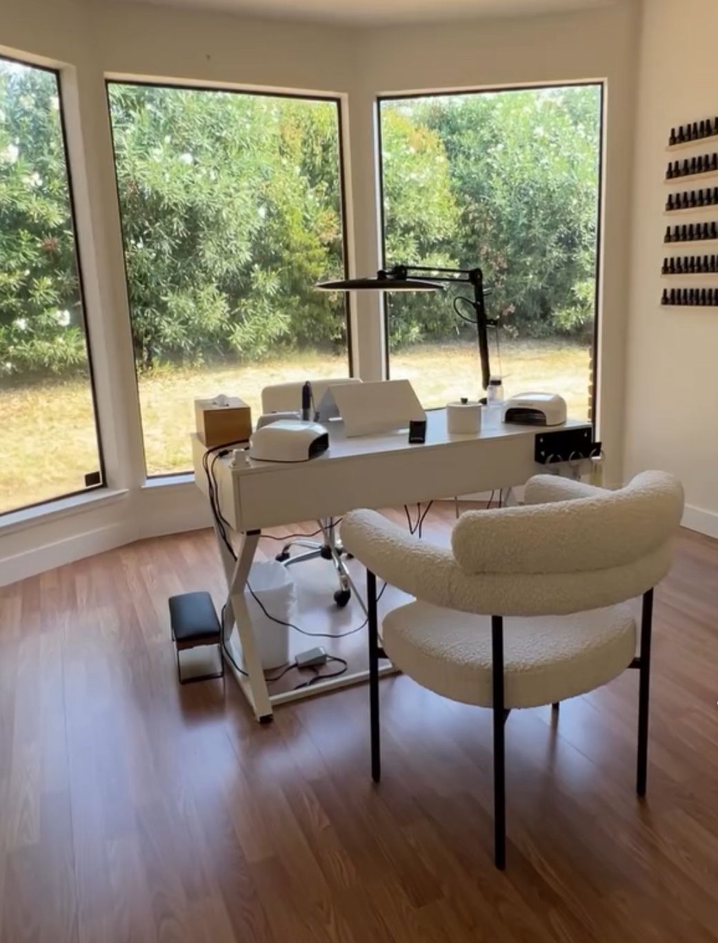 Manicure Table/Nail Desk 47 inch Modern Desk With 2 Storage Drawers