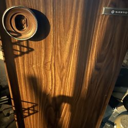 Wooden Panel Mini Refrigerator