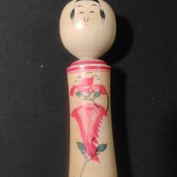 Vintage Kokeshi Japanese Hand Crafted Wood Doll