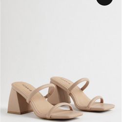 Double Band Triangle Heel Sandal   