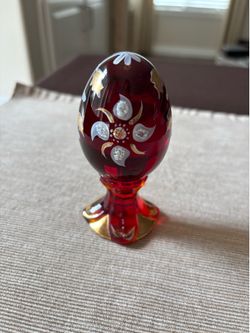 Fenton Ruby Red Glass Egg