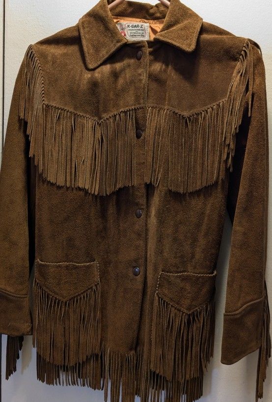 Ladies, Suede, Fringe Jacket