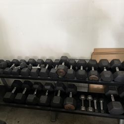 Dumbbells And Rack For Sale 725 OBO