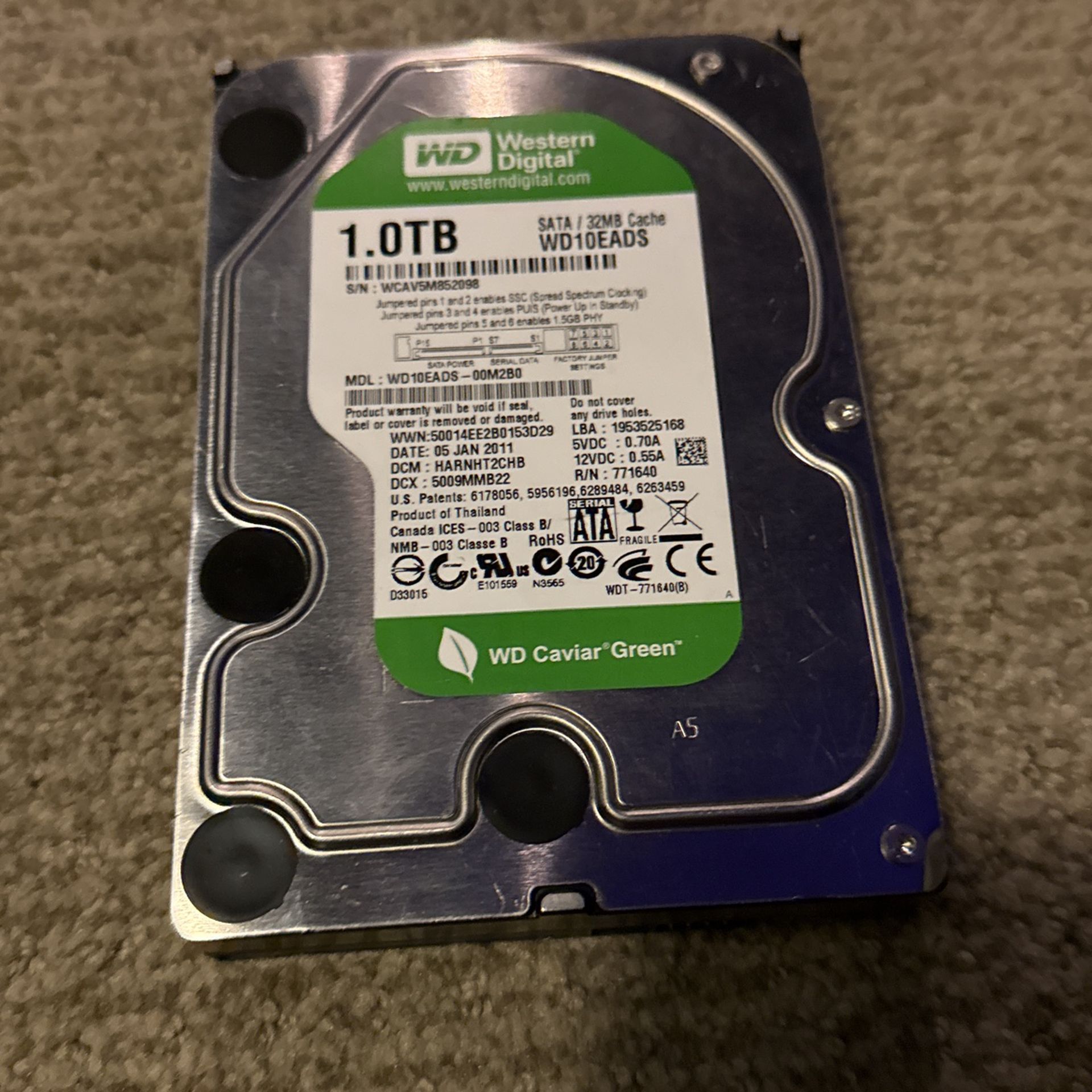 Western Digital WD10EADS 1TB SSD