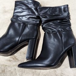 Nine West Black Denner Dress Boots Size 6.5