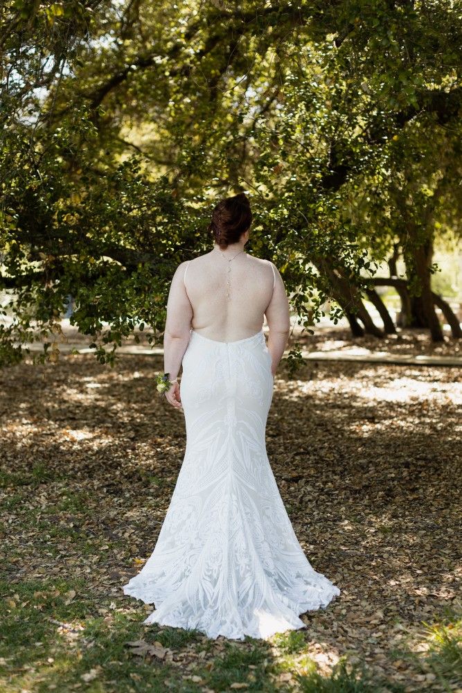 Sequin Lace Pattern Wedding Dress