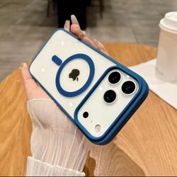 Shockproof for Magsafe Magnetic Phone Case for IPhone 17 Pro Max Transparent Acrylic Cover