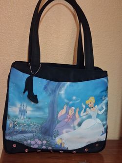 Disney Cinderella Tote Bag w Fairy Godmother & Glass Slipper Charm$30 cash
