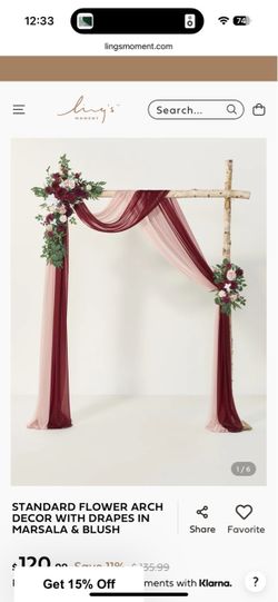 Artificial Floral Swag Arch Arrangement