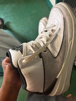 Air Jordan 2 White Snakeskin High-Top Sneaker
