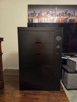 Chest drawer Dresser  Dark brown/Black