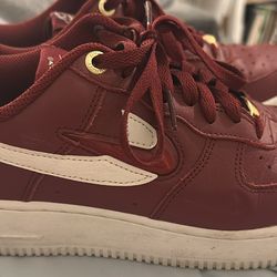 Red/Gold Nike Air Forces