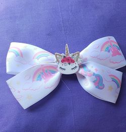 Unicorn hair bow