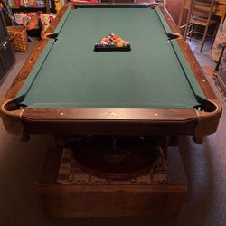 Pool Table With Cues
