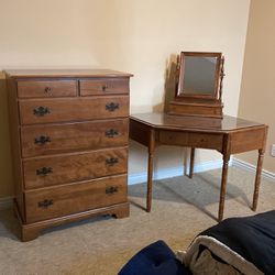 Ethan Allen Solid Maple & Birch Dresser  & Desk
