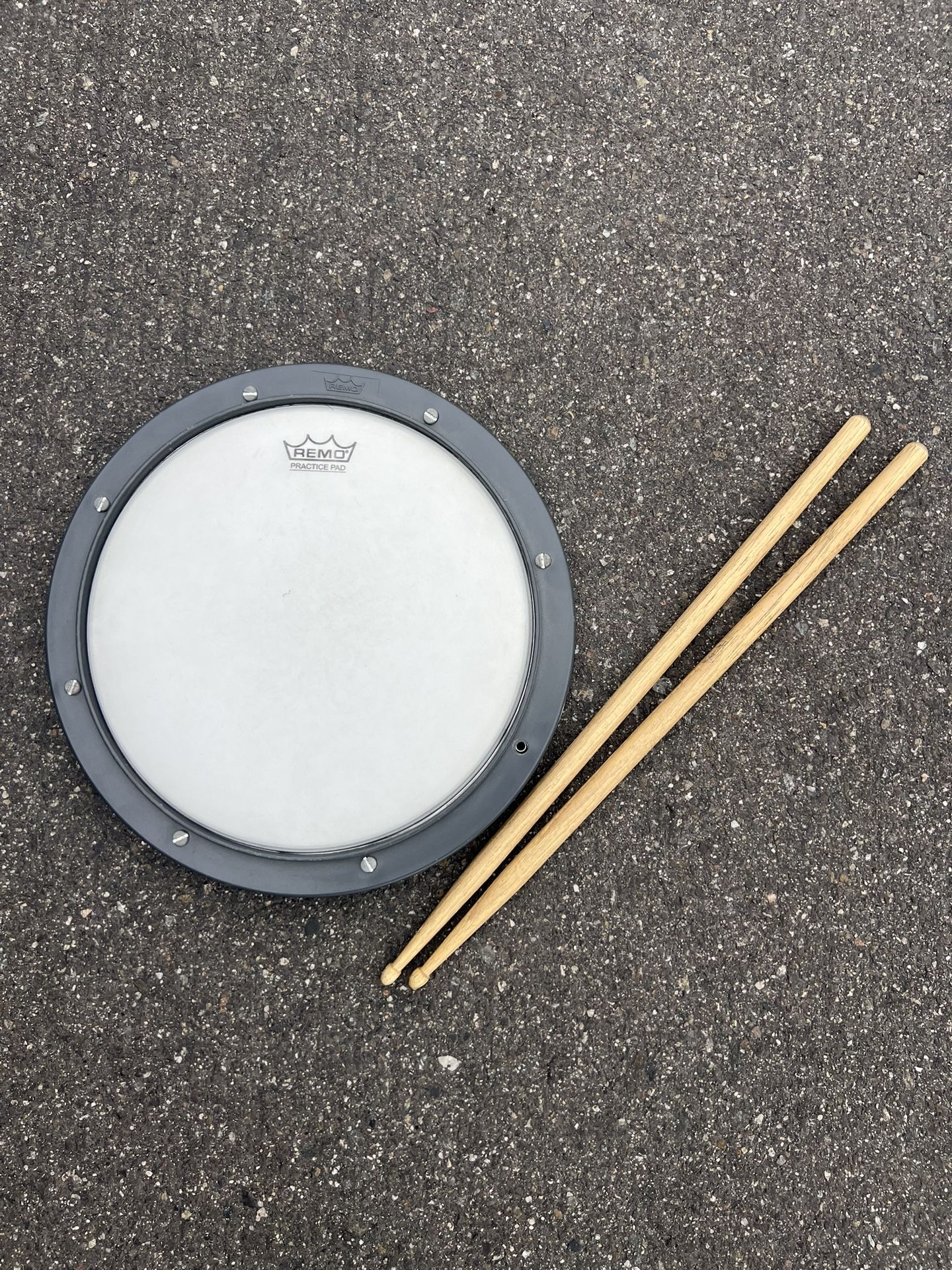 Remo Drum Practice Pad & Drum Sticks