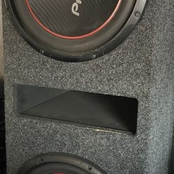 12”pioneers Subs And Rockville Amp For Car,, 12”PA Speakers 2400 Watts All For $500