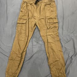Mens Khaki Jogger Pants