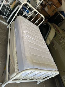 Twin bed with mattress and boxspring