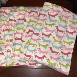 Costumed Made Dachshund Curtain Panels 