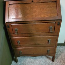 Antique Wood Secretary Desk