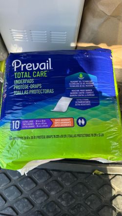Prevail Total Care Underpads Extra Large 10-Pack