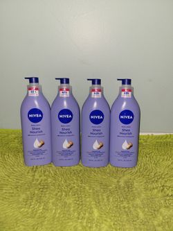 4 Nivea Body Lotion 16.9oz Shea Nourish 48hr Moisture