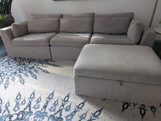 Sectional Couch with Ottoman