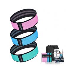 Resistance Exercise Bands for Working Out- Fabric Workout Bands for Booty, Hip, Glute, Leg, Thigh, Squat, Butt Lift Excersize and Fitness Loop Bands f
