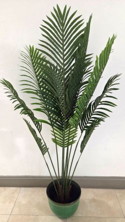 *** NEW LOW PRICE *** 62in Faux Areca Palm in a 12in (Diameter) Green Planter @ Lasting Creations
