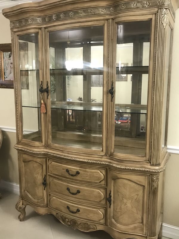 Solid wood Light up Curio Cabinet for Sale in Hialeah, FL ...