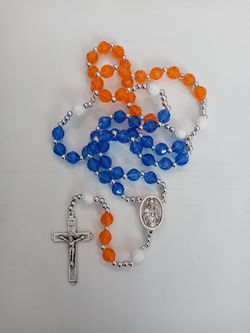 NFL Colored Beaded Rosary - BRONCOS