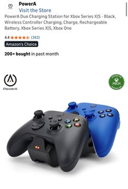 PowerA Duo Charging Station for Xbox Series X|S - Black, Wireless Controller Charging, Charge, Rechargeable Battery, Xbox Series X|S, Xbox One