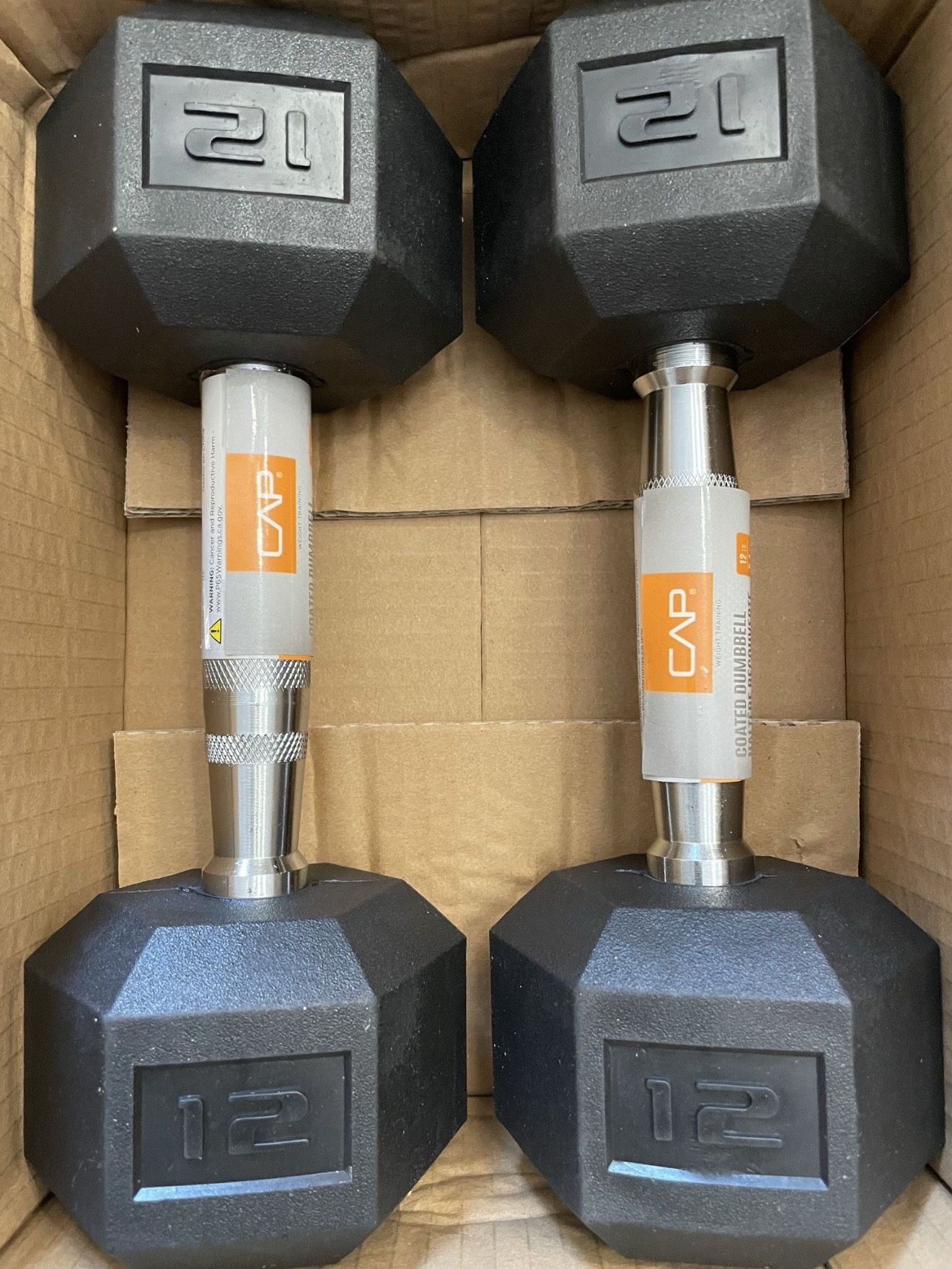 Pair 12 lb Dumbbells