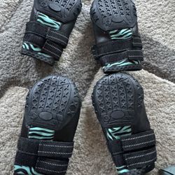 Waterproof Zebra Pet Shoes: Reflective Dog Boots Size 5