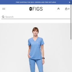 FIGS SCRUBS SET NEVER WORN SIZE XS PANTS AND TOP 