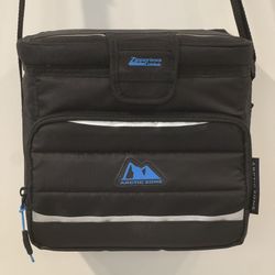 Arctic Zone Cooler Bag  Black with Zipperless Top Flip Open for easy access to 6 Cans