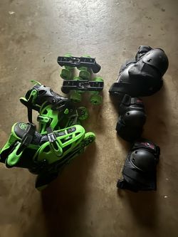 Kids Roller Skate And Knee/elbow Pads