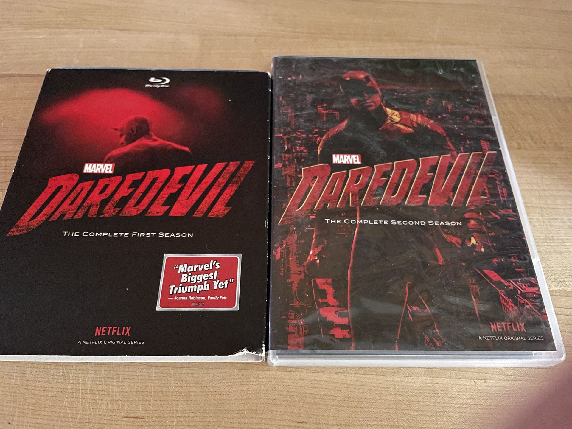 Daredevil Season One Blu-Ray New, Season 2 Dvd Used